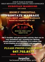 **PROSTATE MASSAGE** EURO SAUNA TUESDAYS only